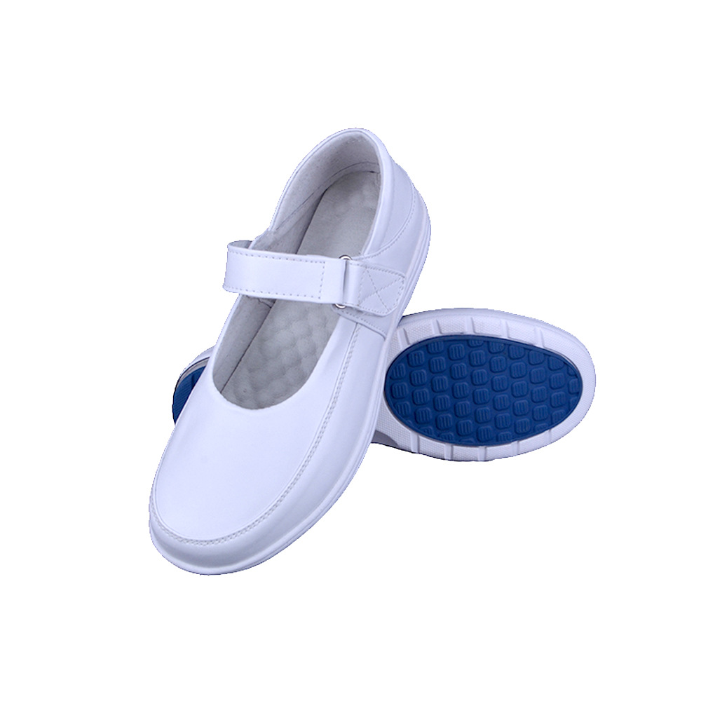 Medical Breathable Anti Slip Leather White Nursing Shoes