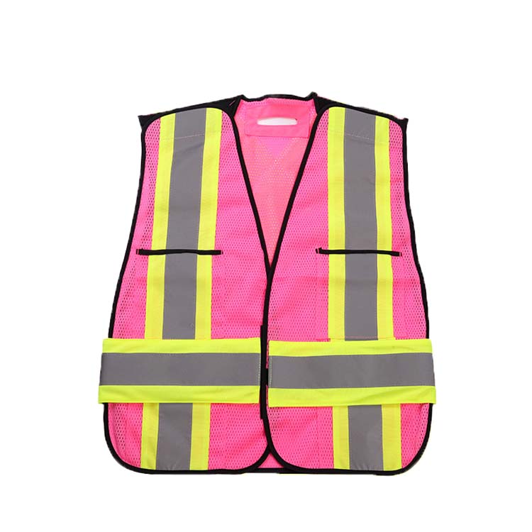 Mesh Fluorescent Pink Safety Vests for Woman Wholesale