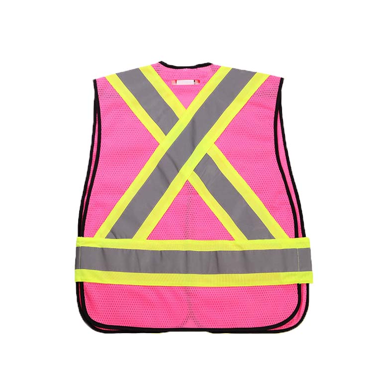 Mesh Fluorescent Pink Safety Vests for Woman Wholesale