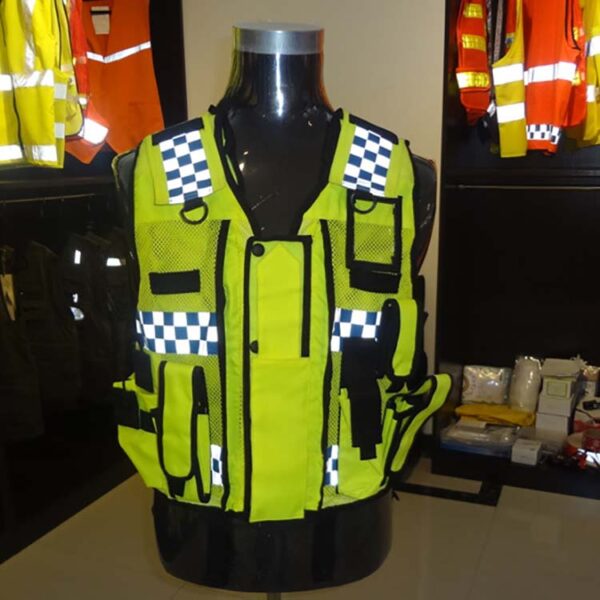 Safetymaster multi pocket fluorescent safety vests